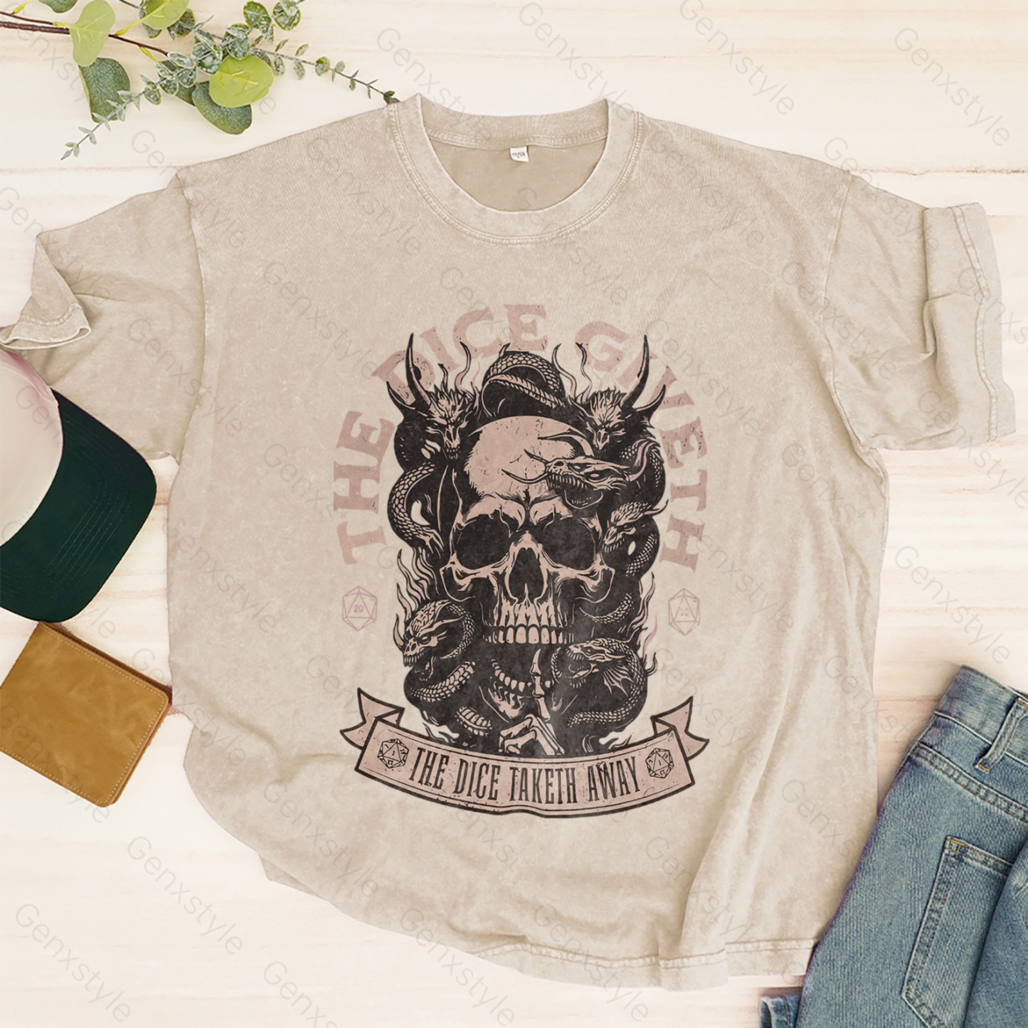 Washed The Dice Giveth and the Dice Taketh Away T-shirt