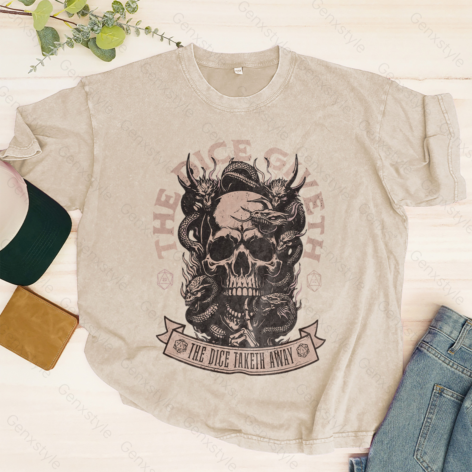 Washed The Dice Giveth and the Dice Taketh Away T-shirt