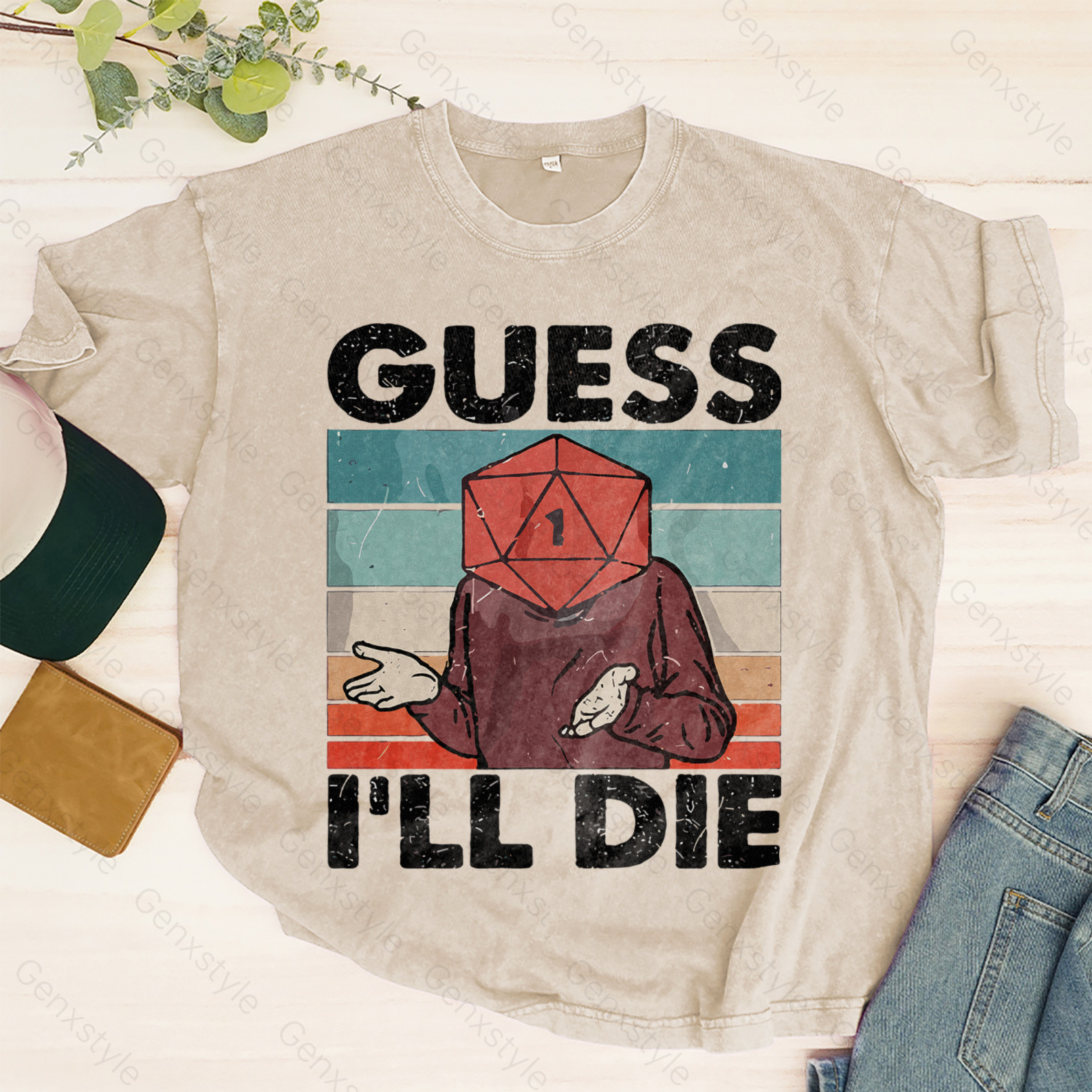 Washed Guess I'll Die D&D Vintage T-shirt