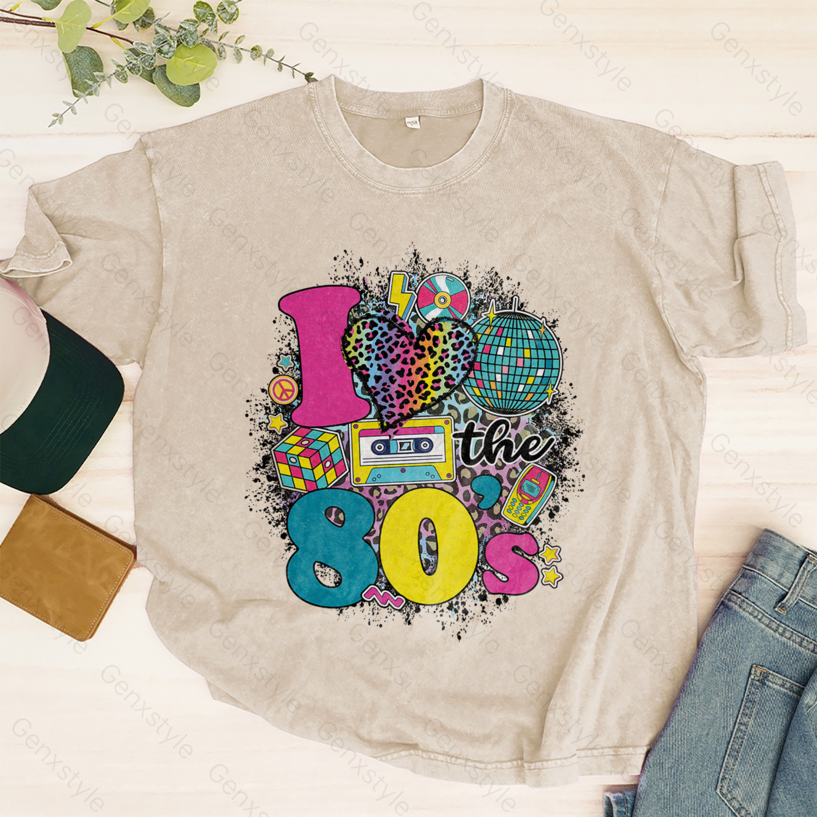 Washed Retro 80s T-shirt