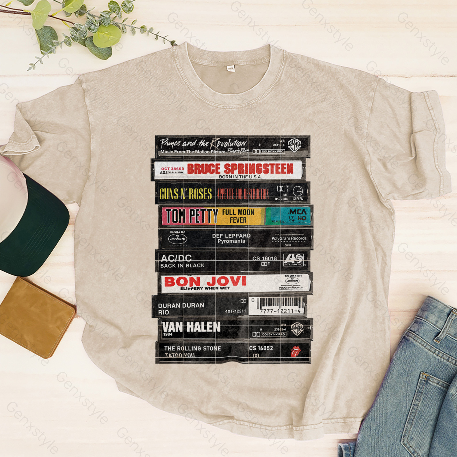 Washed Rock Cassettes Tape T-shirt