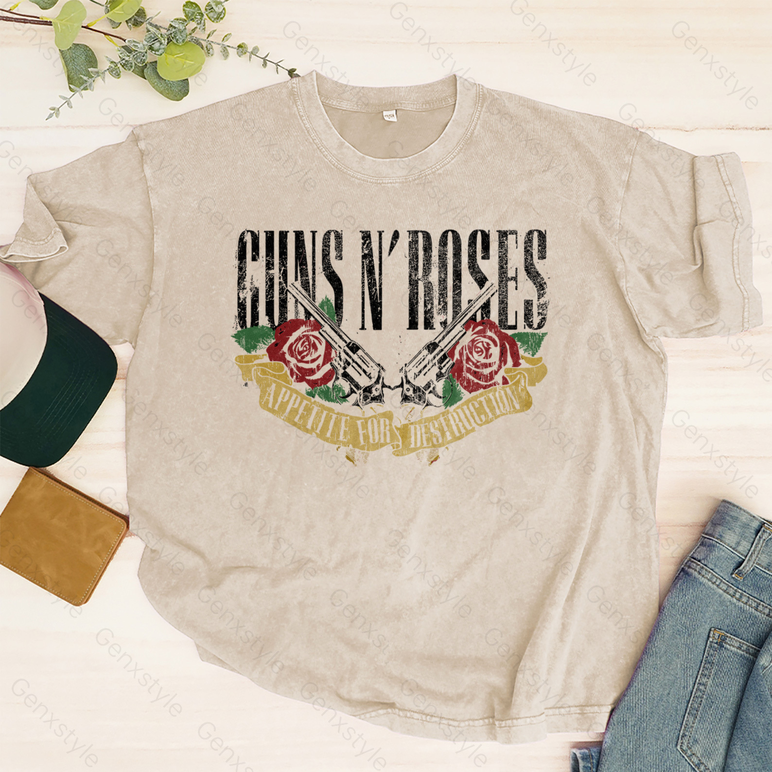 Washed Guns n Roses Art T-shirt