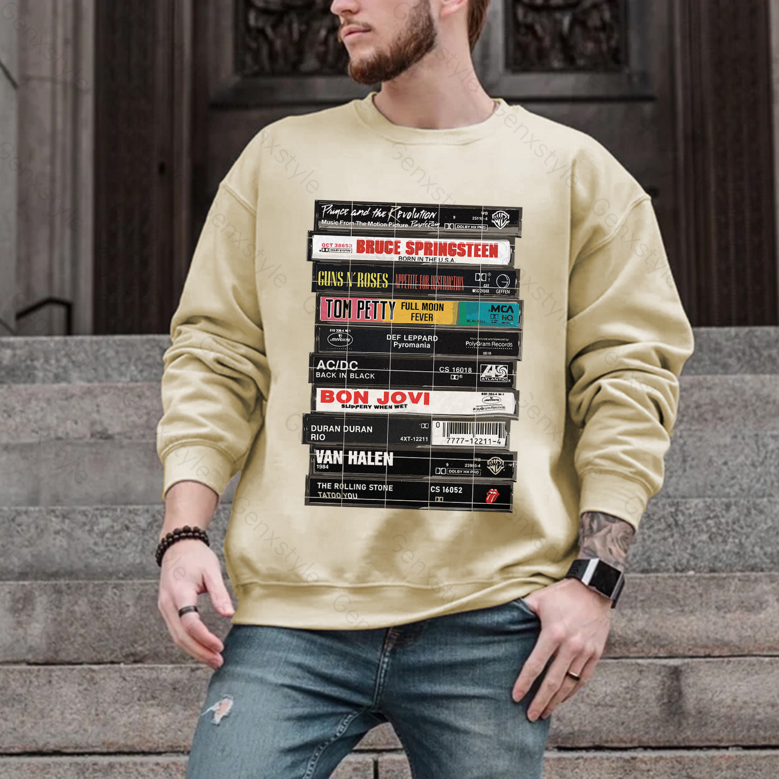 Rock Cassettes Tape Crewneck
