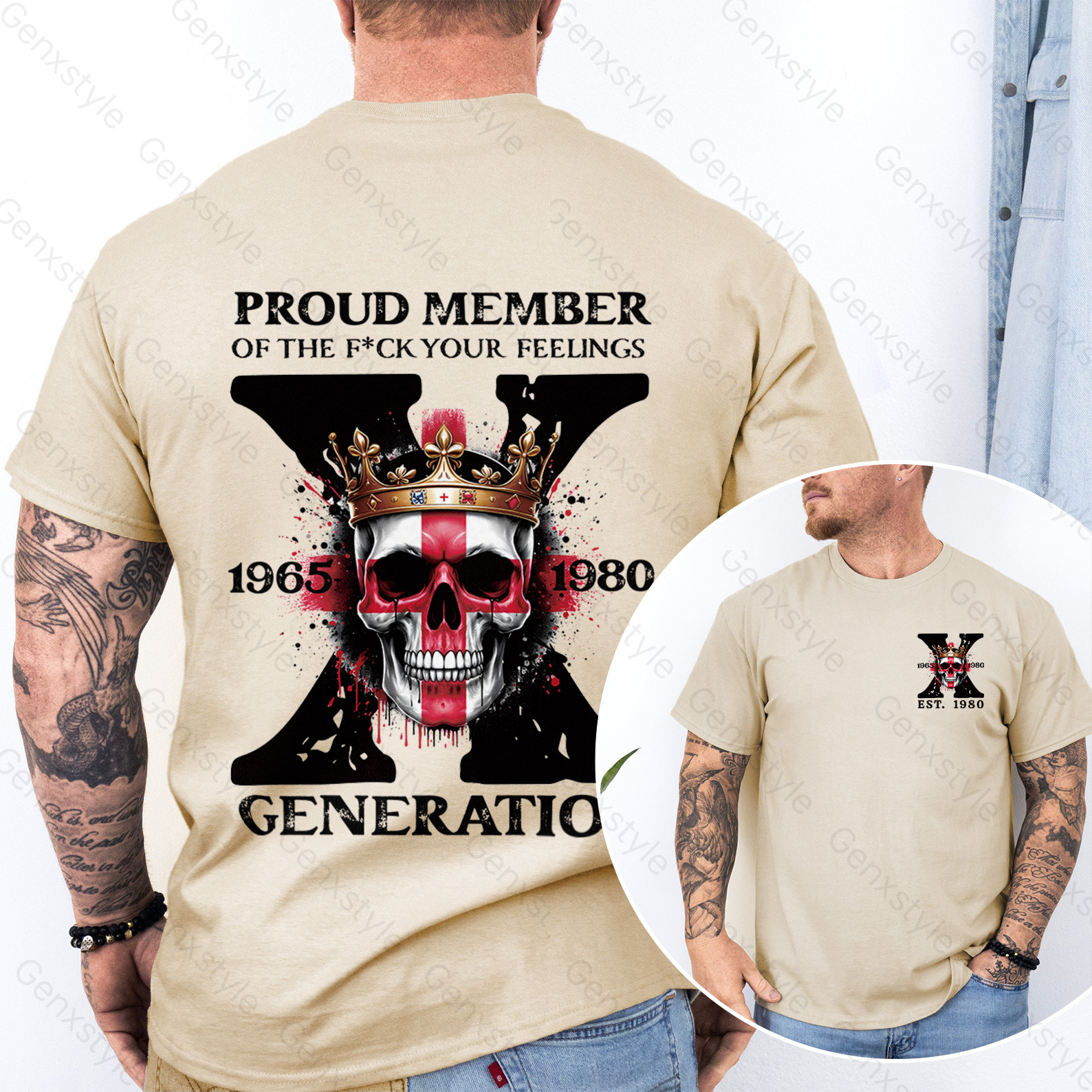 Britain Funny Skull Generation X T-shirt