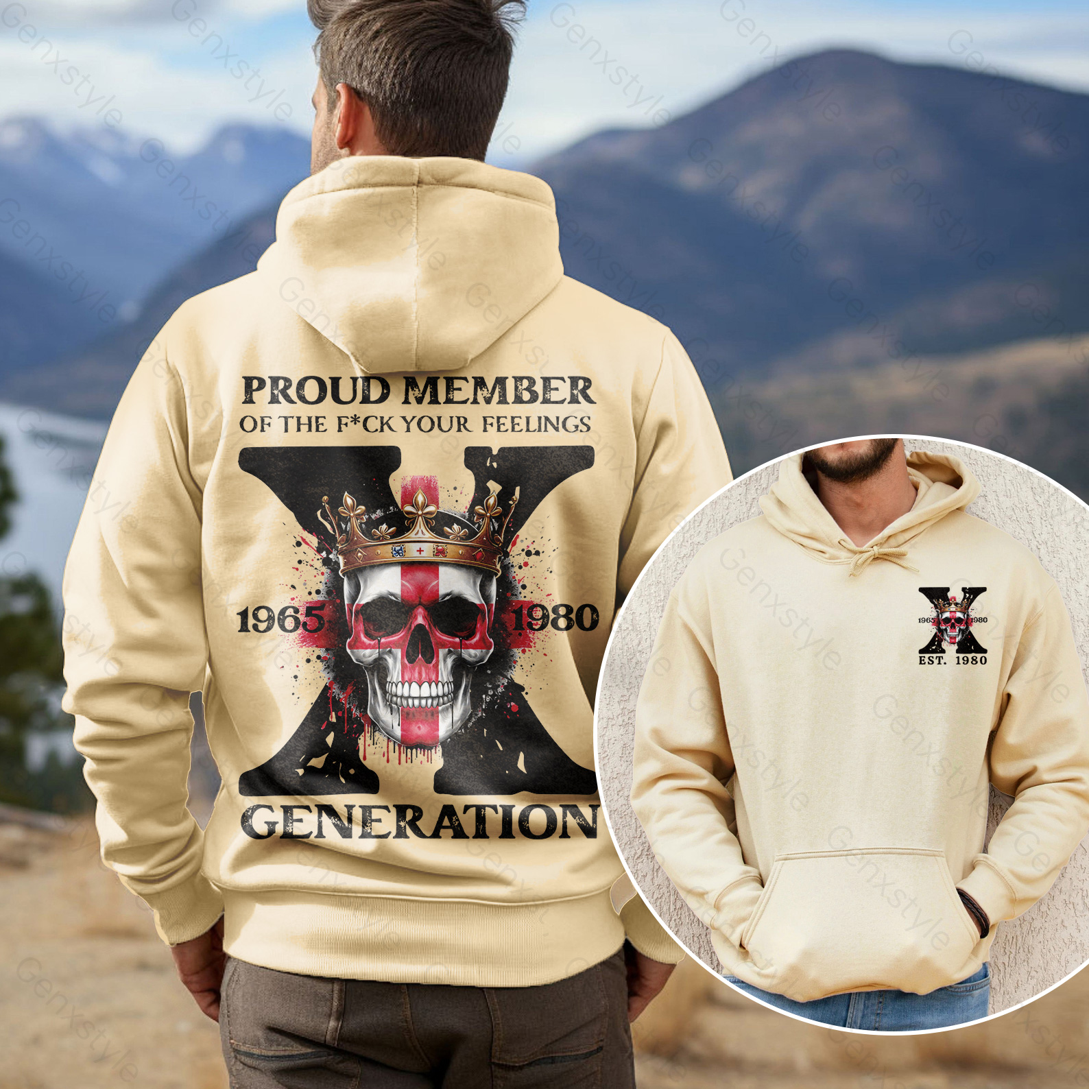 Britain Funny Skull Generation X Hoodie