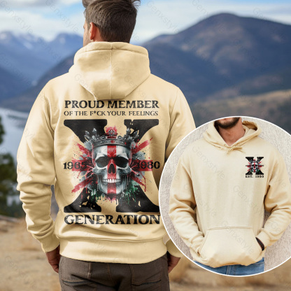 Britain Funny Skull Generation X Hoodie