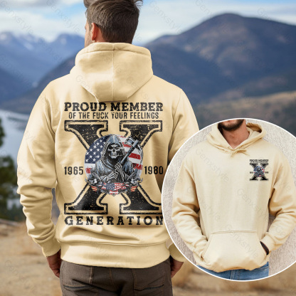Generation X Skull Design Hoodie