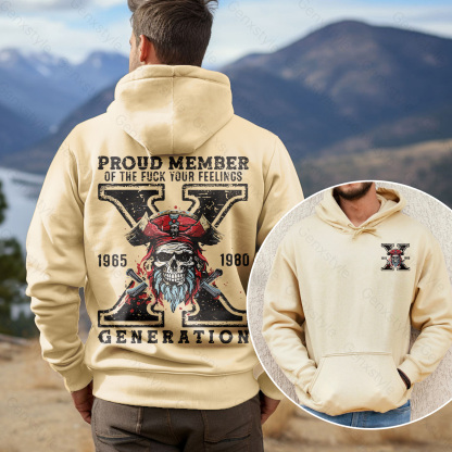 Generation X Skull Design Hoodie