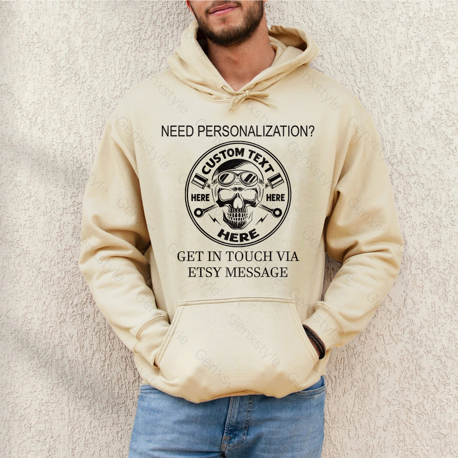 Generation X Skull Motorcycle Hoodie