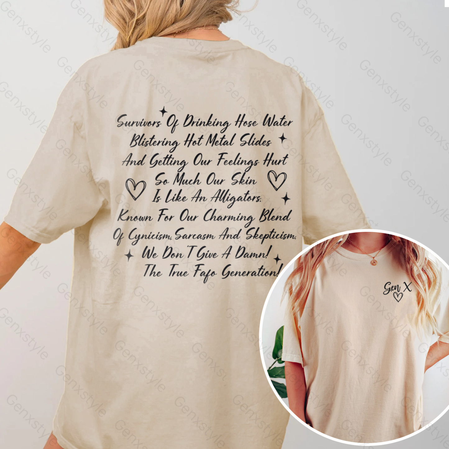 Washed Gen X Raised on Hose Water And Neglect T-shirt
