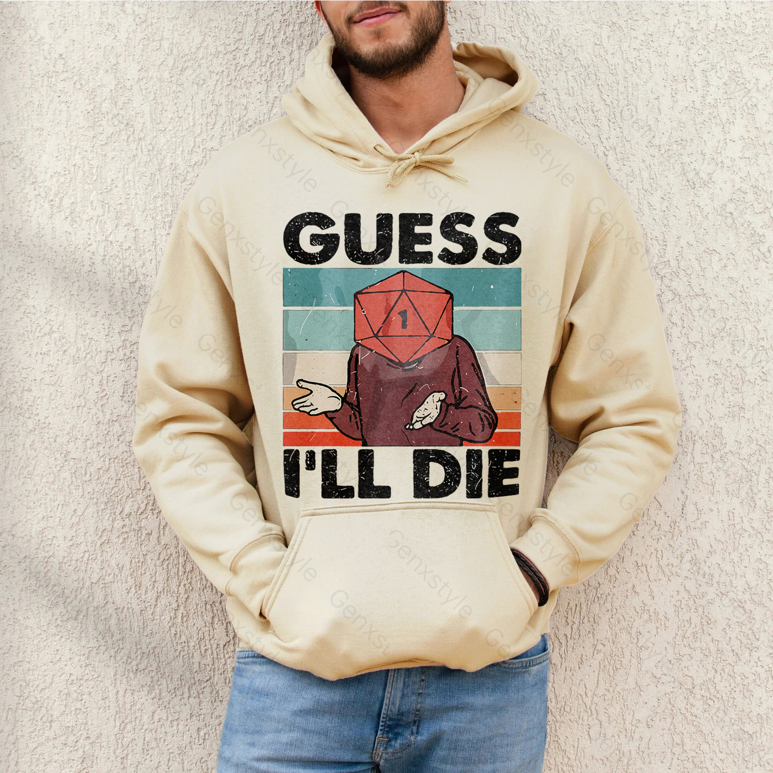 Guess I'll Die D&D Vintage Hoodie