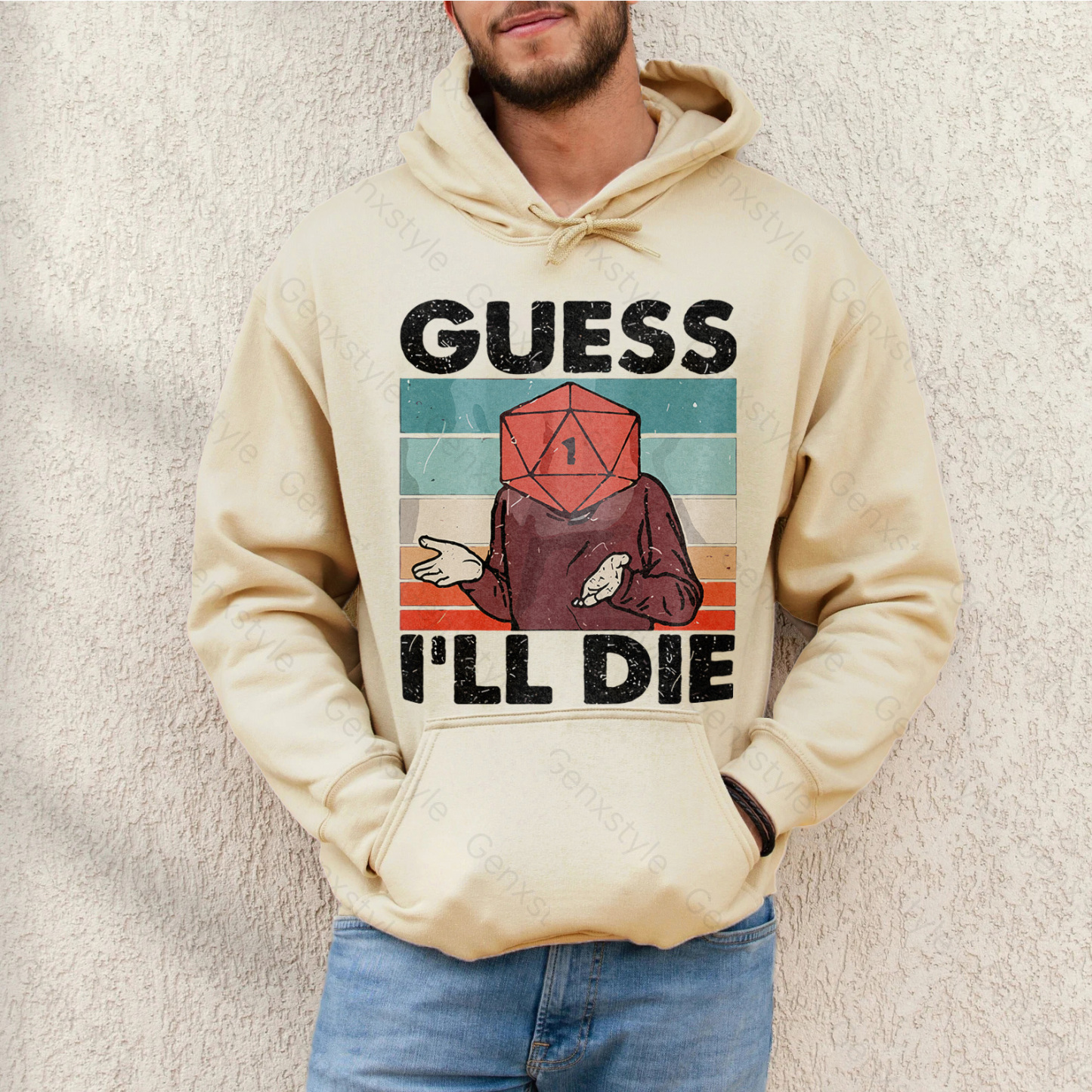 Guess I'll Die D&D Vintage Hoodie