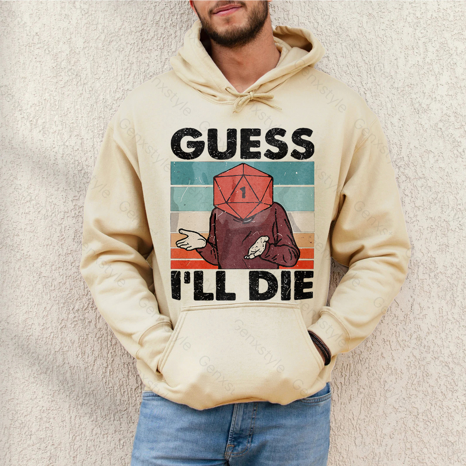 Guess I'll Die D&D Vintage Hoodie