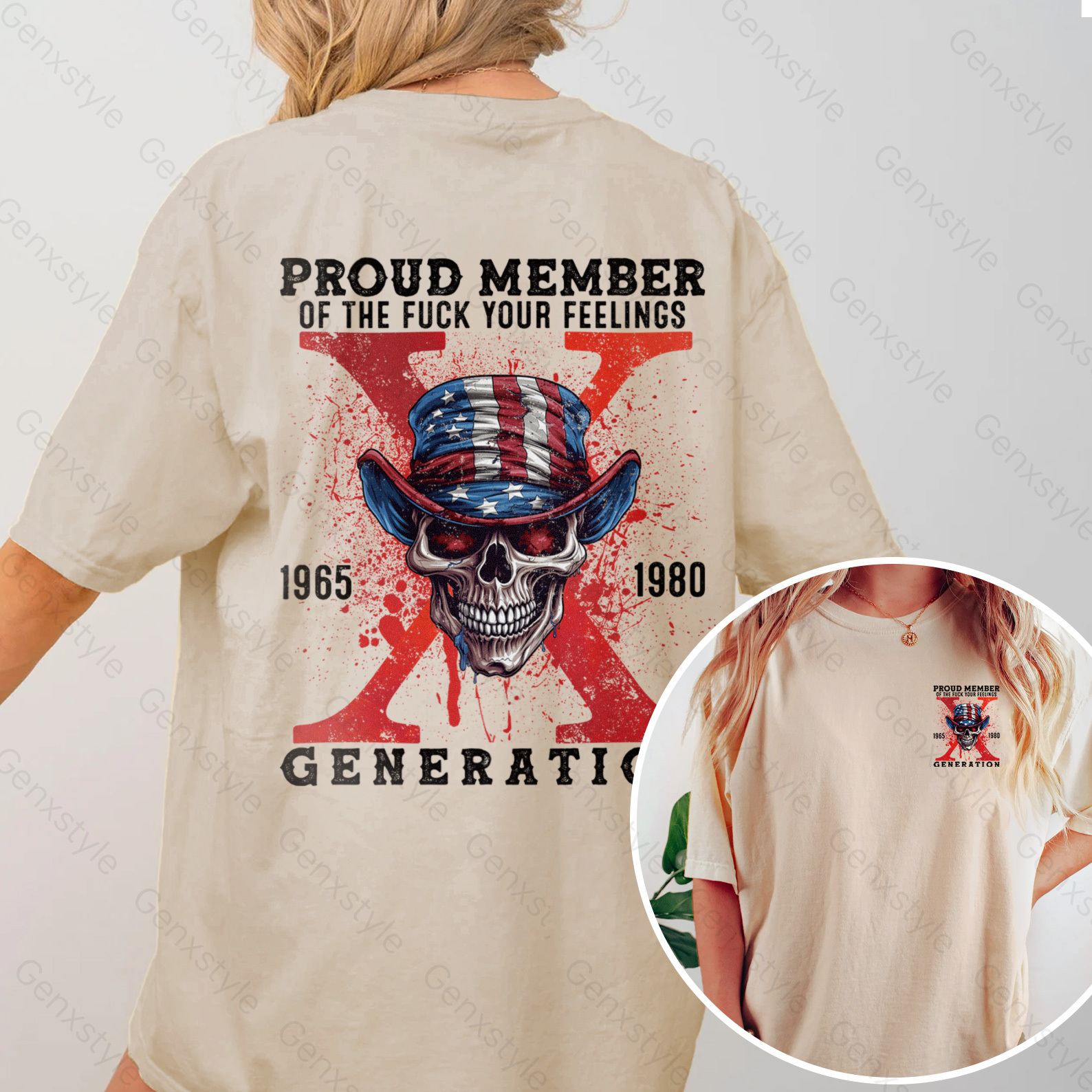 Washed Proud Member Fck Your Feelings Generation X T-shirt
