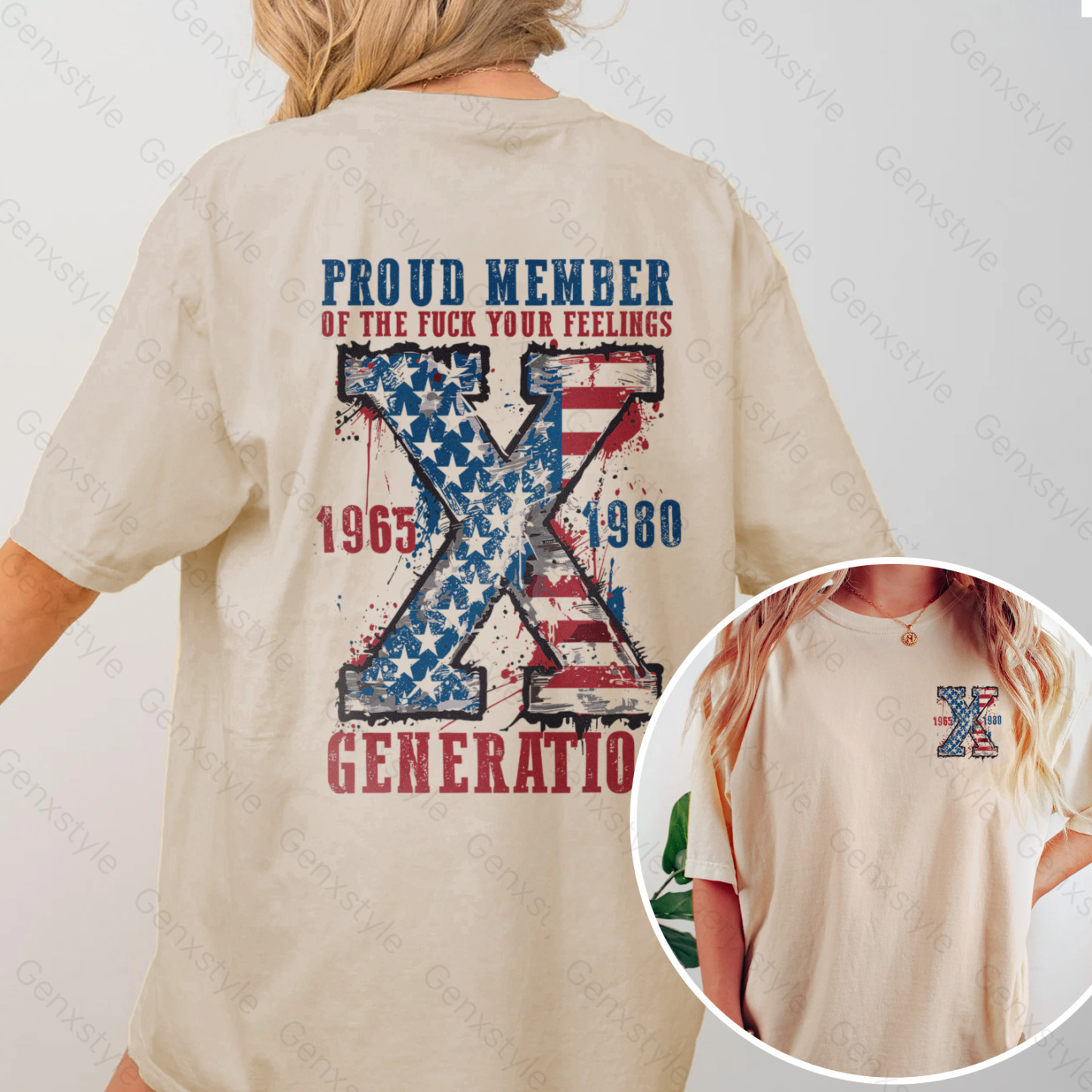 Washed Proud Member Fck Your Feelings Generation T-shirt