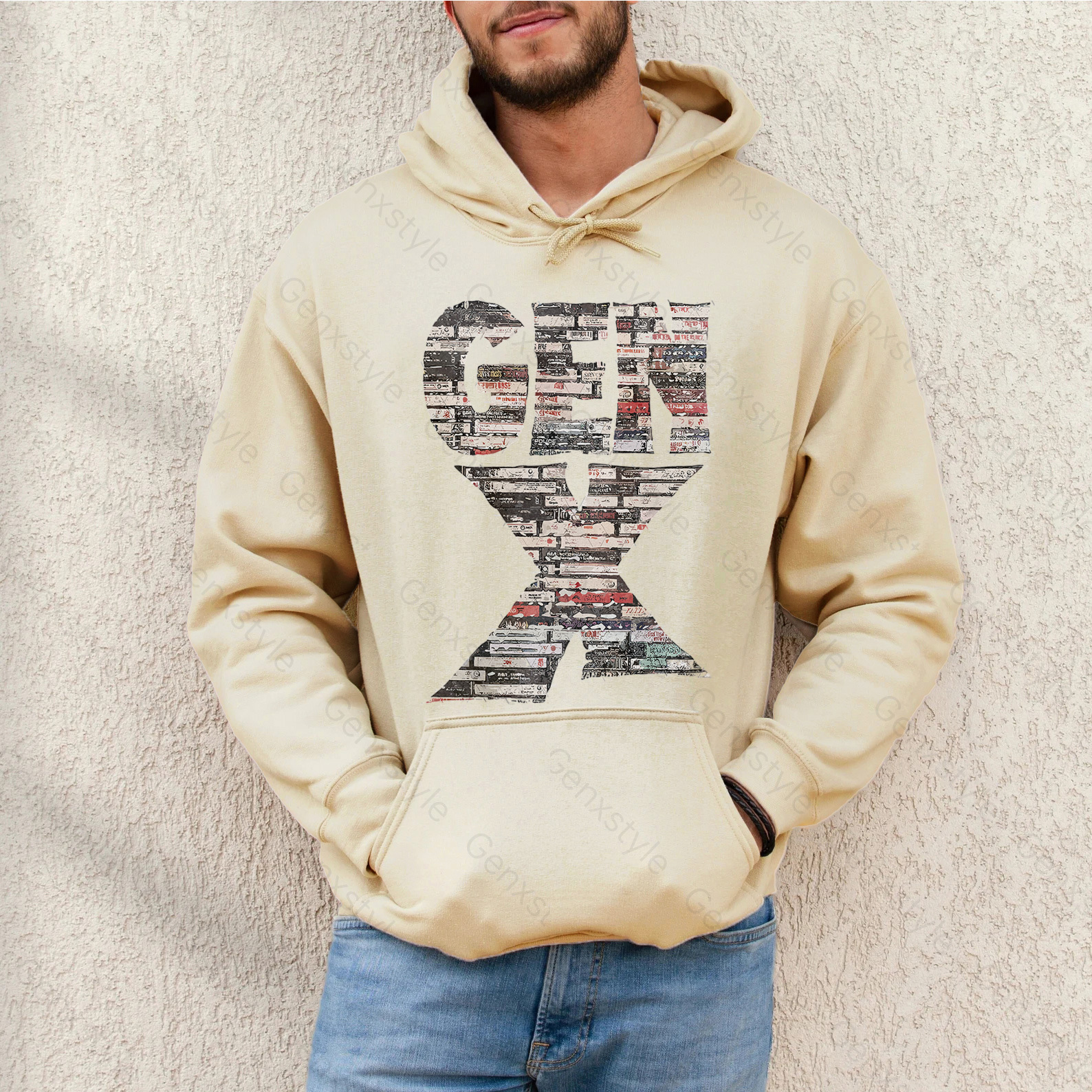 Gen X 80s Rock Cassettes Hoodie