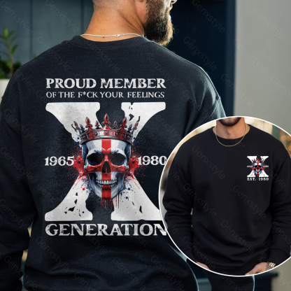 Britain Funny Skull Generation X Crewneck