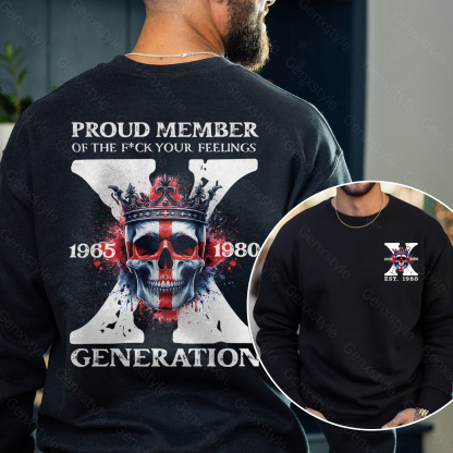 Britain Funny Skull Generation X Crewneck
