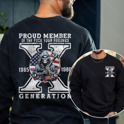 Generation X Skull Design Crewneck