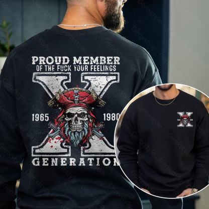 Generation X Skull Design Crewneck
