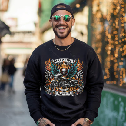 Generation X Biker Lives Matter Crewneck