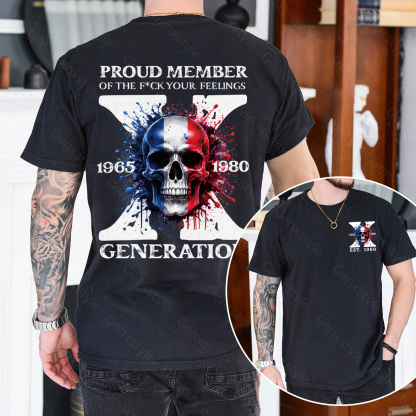 France Funny Skull Generation X T-shirt