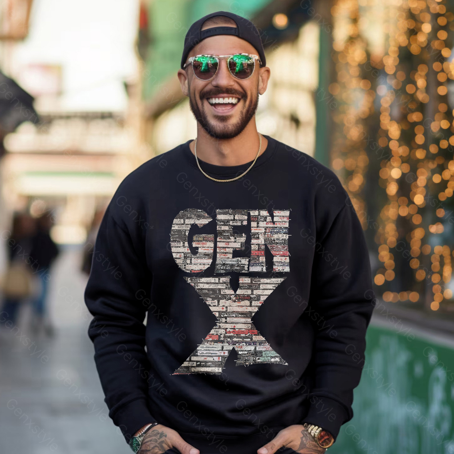 Gen X 80s Rock Cassettes Crewneck