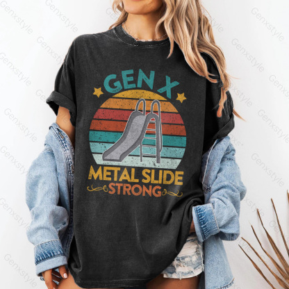 Washed Gen X Metal Slide A Strong T-shirt