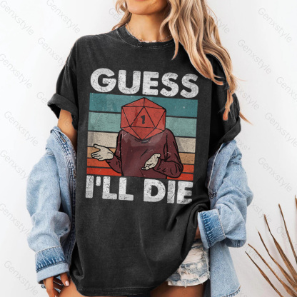 Washed Guess I'll Die D&D Vintage T-shirt
