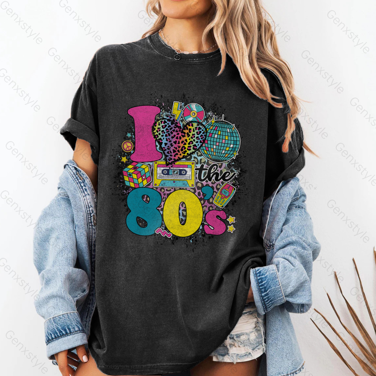Washed Retro 80s T-shirt