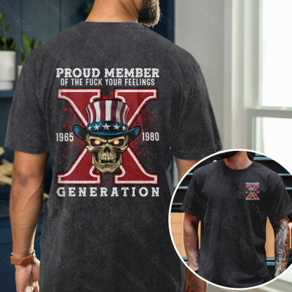 Washed New Version Generation X FAFO shirt Double Side Print T-shirt