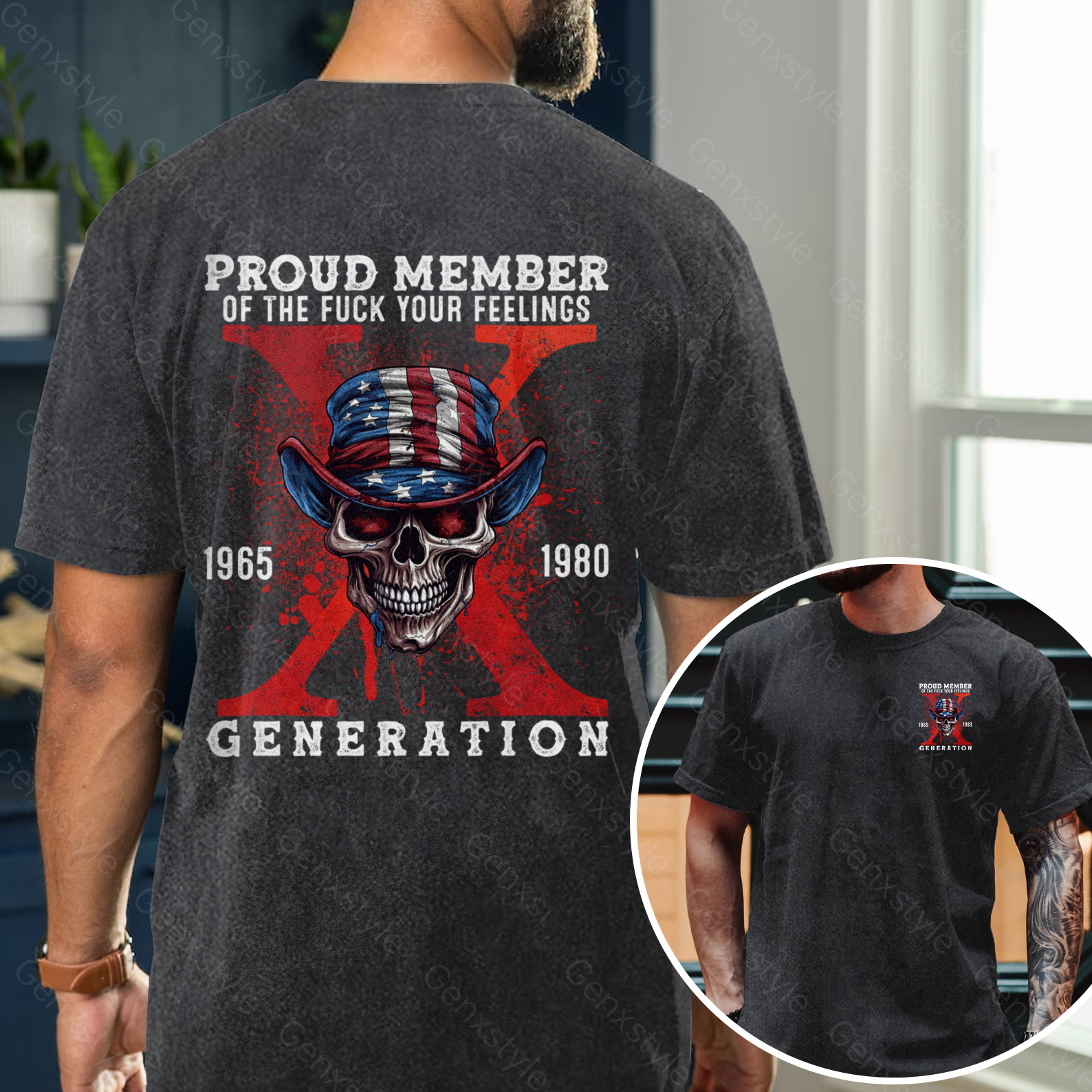 Washed Proud Member Fck Your Feelings Generation X T-shirt