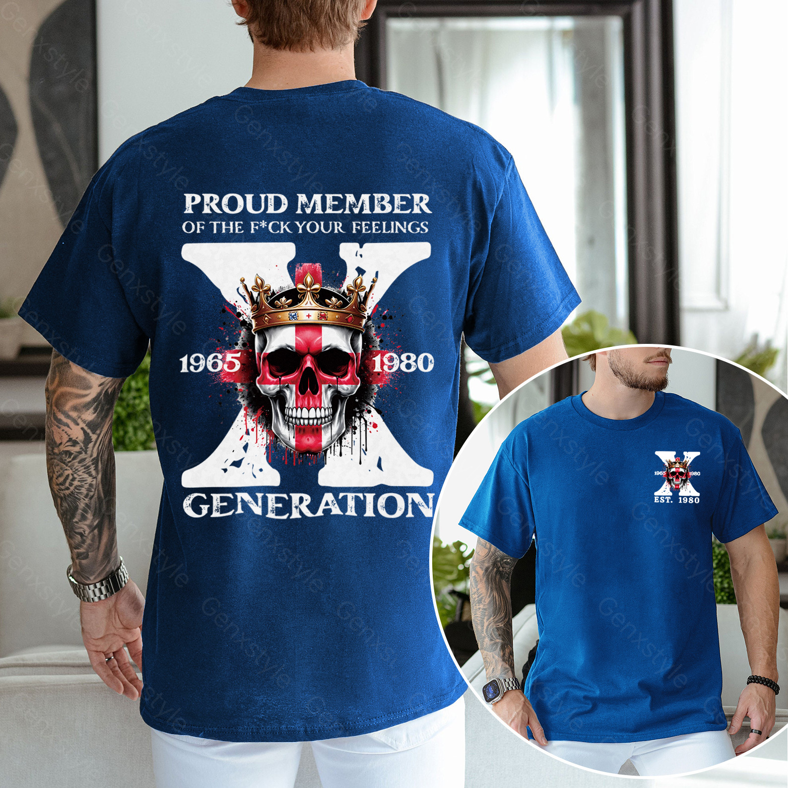 Britain Funny Skull Generation X T-shirt