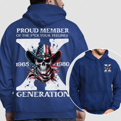 America Funny Skull Generation X Hoodie