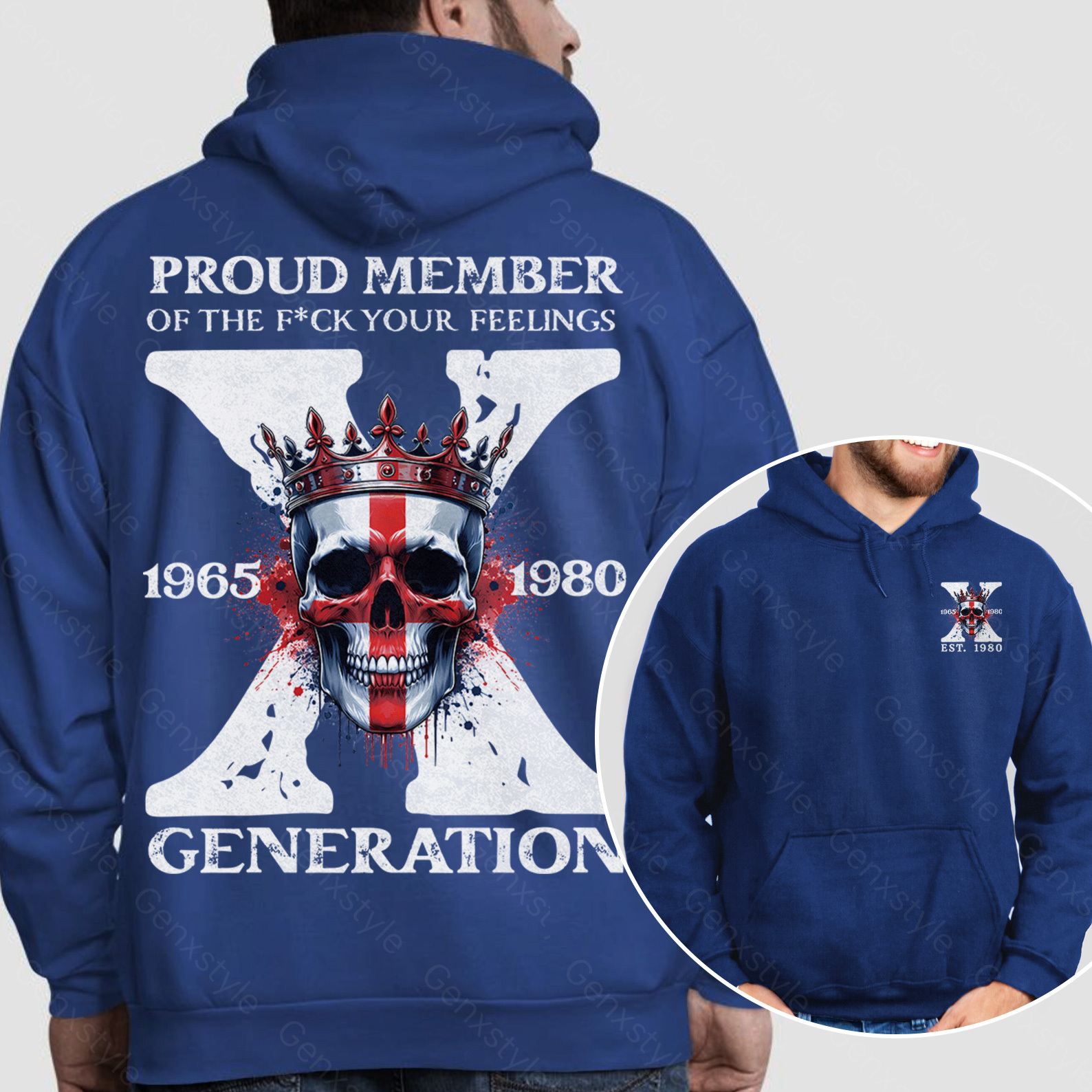Britain Funny Skull Generation X Hoodie