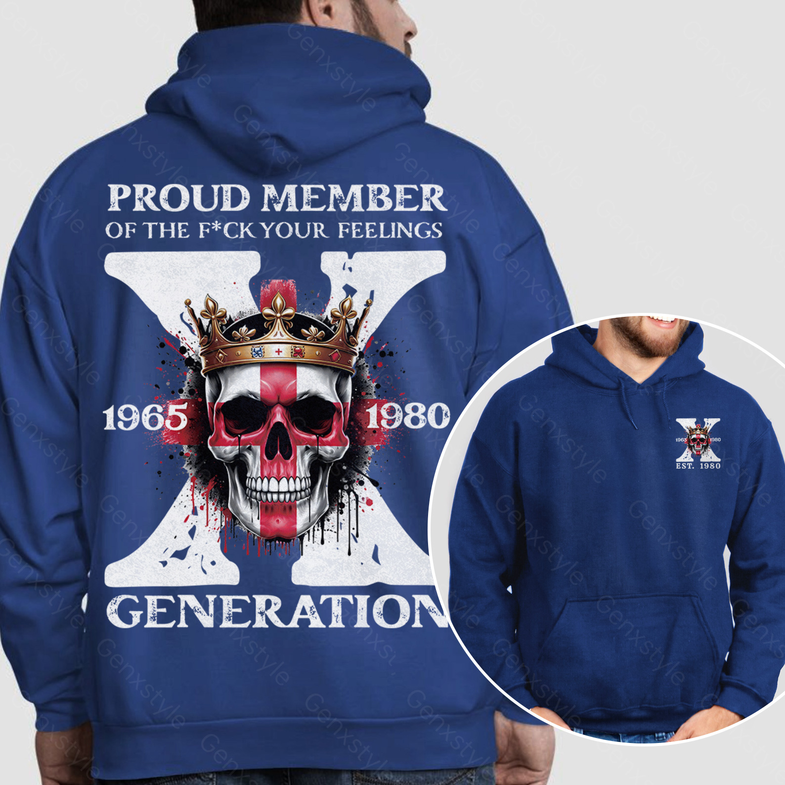Britain Funny Skull Generation X Hoodie