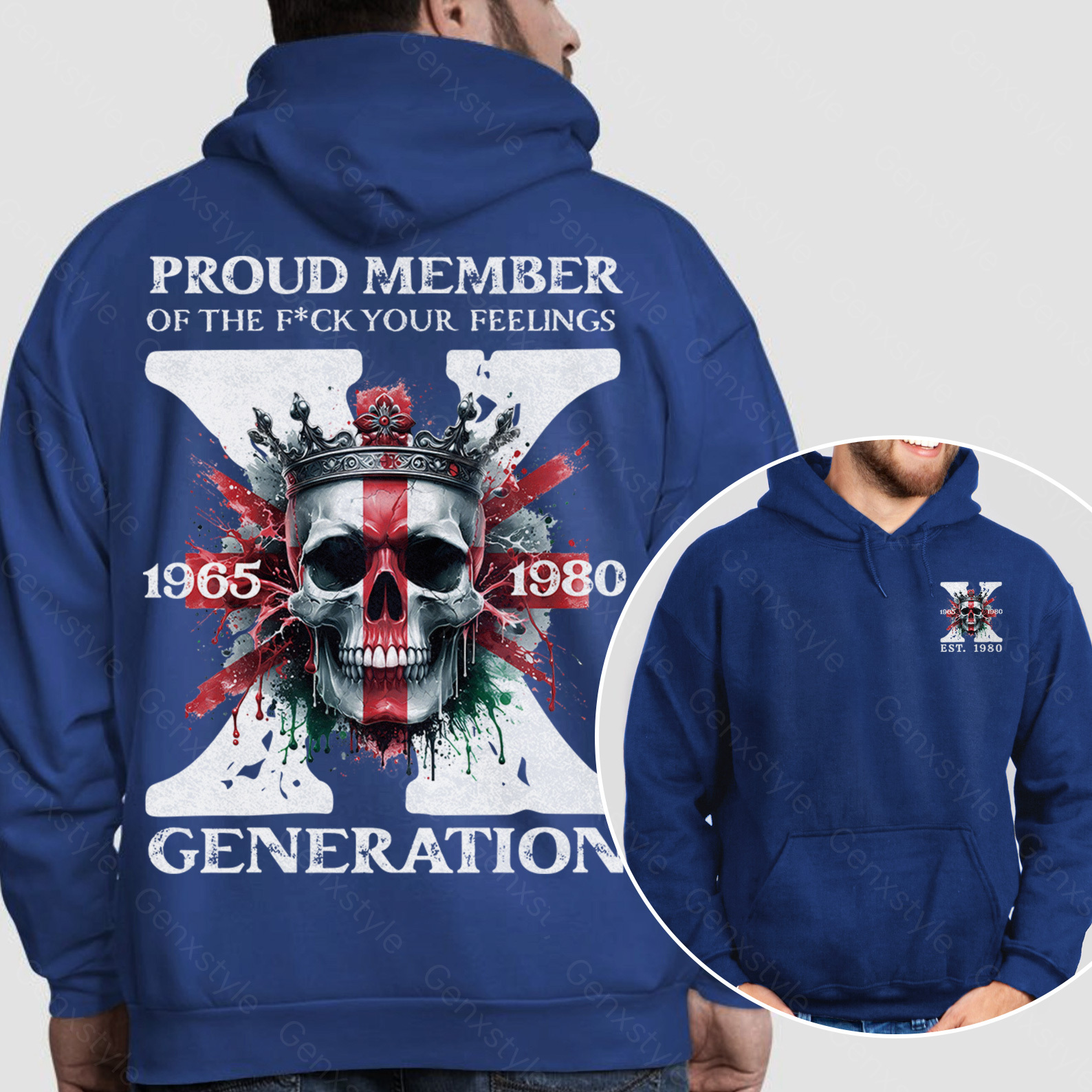 Britain Funny Skull Generation X Hoodie