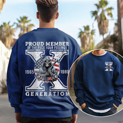 Generation X Skull Design Crewneck