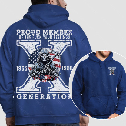 Generation X Skull Design Hoodie