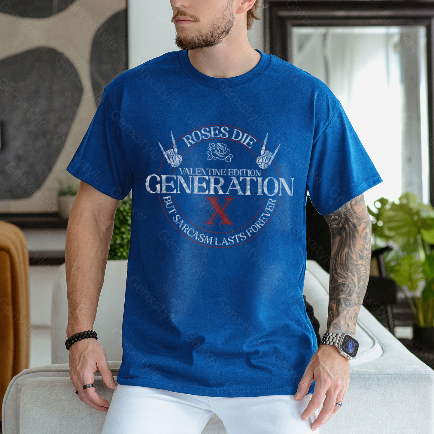 Gen X Roses Die But Sarcasm Lasts Forever T-shirt