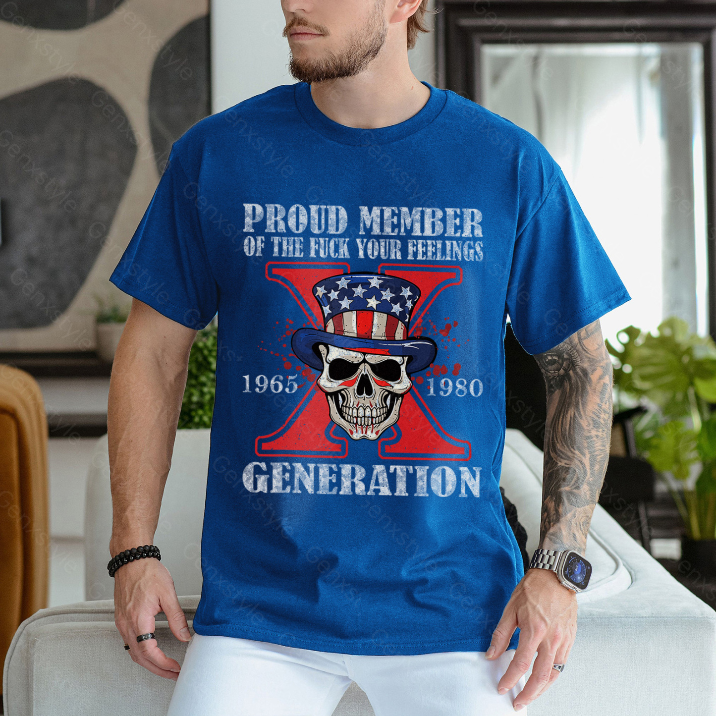 Proud Member Of The Fuck Your Feelings Generation X Skull T-shirt