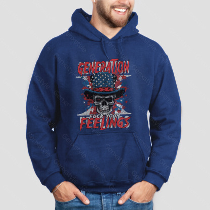 Generation X Fuck Your Feelings American Skull Hoodie