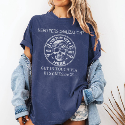 Washed Generation X Skull Motorcycle T-shirt