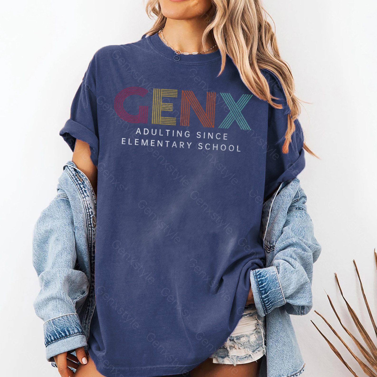 Washed Gen X Adulting Since Elementary School T-shirt