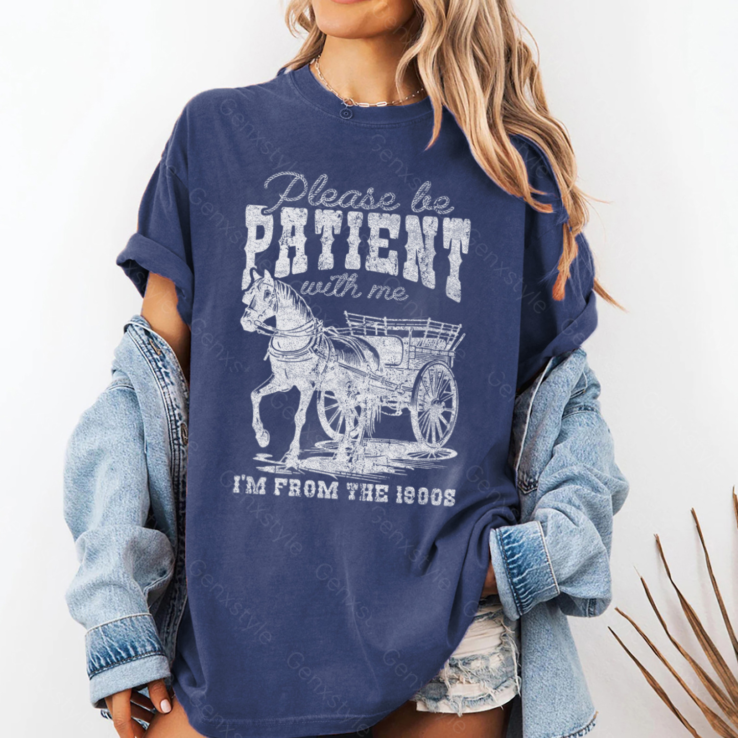 Washed Please Be Patient with Me, I'm From the 1900's - Print Unisex Shirt II