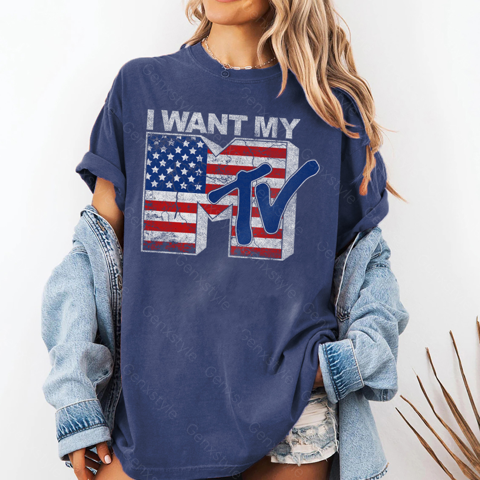 Washed I Want My MTV USA T-shirt