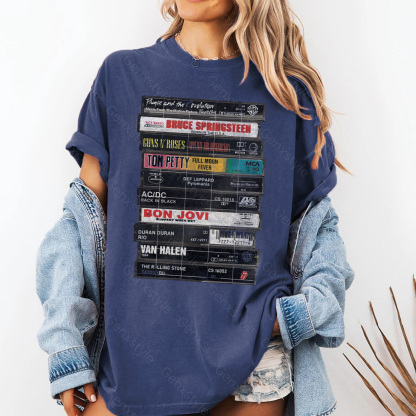Washed Rock Cassettes Tape T-shirt