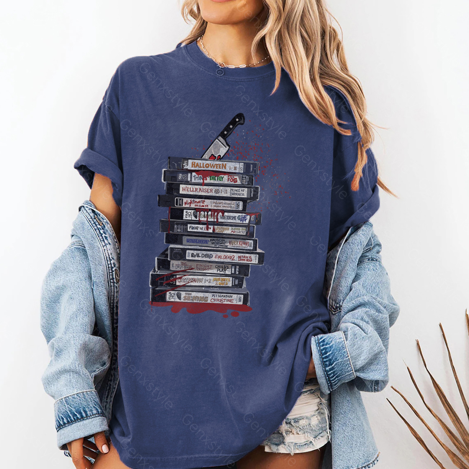 Washed 90s Style Halloween Movie T-shirt