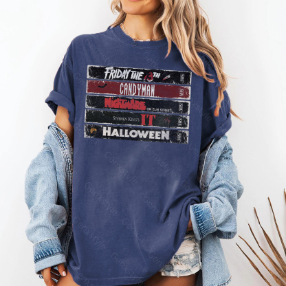 Washed 90s Halloween Horror Movie T-shirt