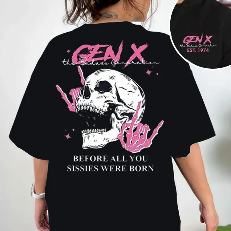 Personalized Double-Sided Generation X Custom Year Badass Generation Sweatshirt